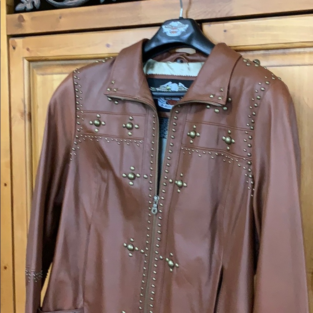 Harley-Davidson leather studded jacket.  XL